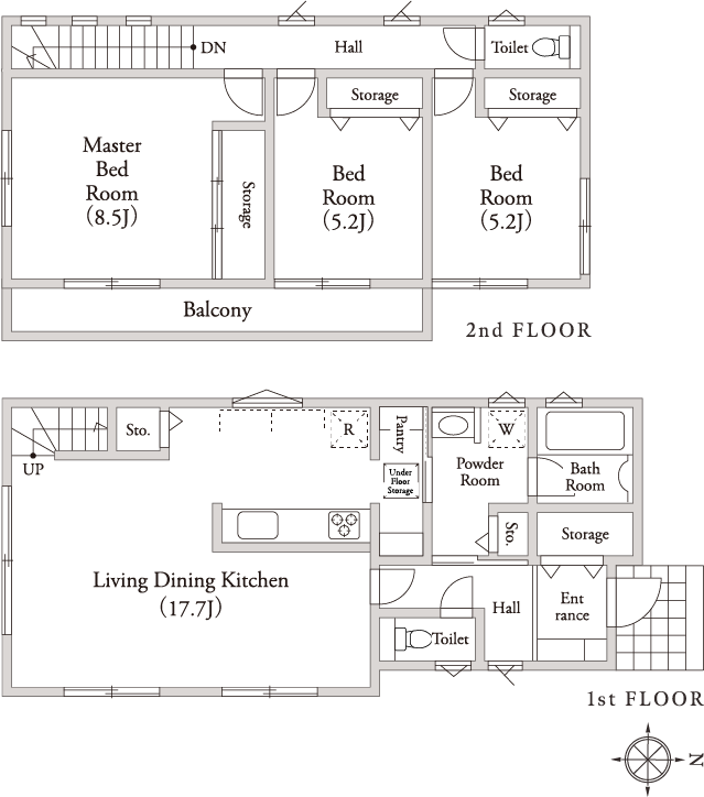 EAST BLOCK 9号棟　間取図