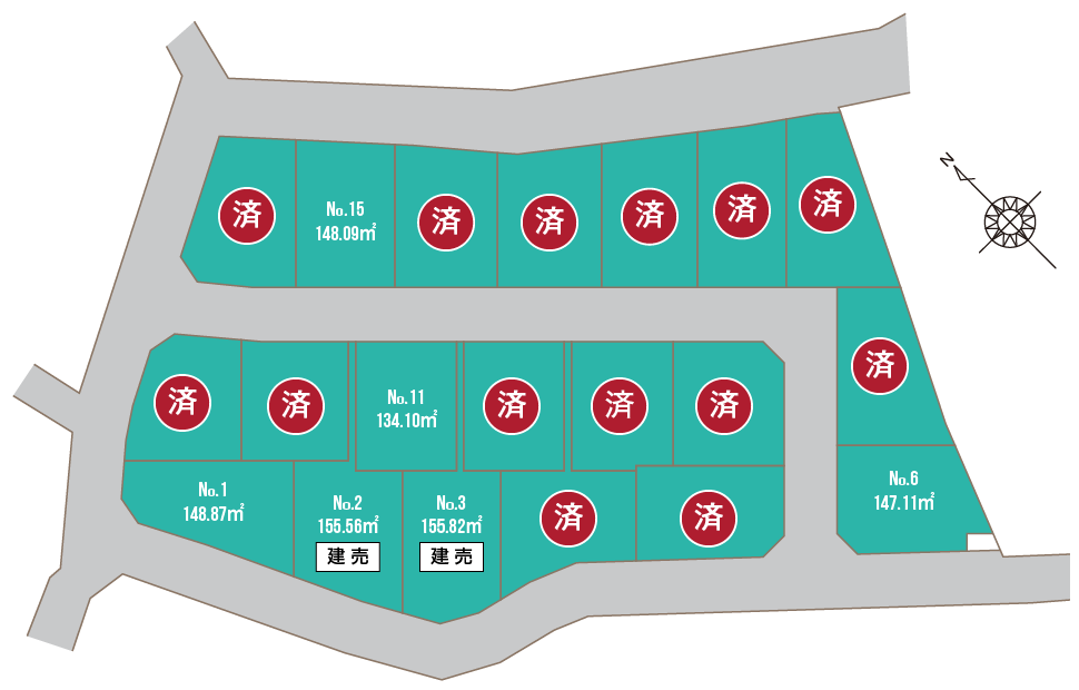 テクノガーデン蘇我の杜の区画図